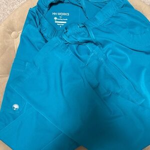 Healing Hands Blue Straight Leg Pants